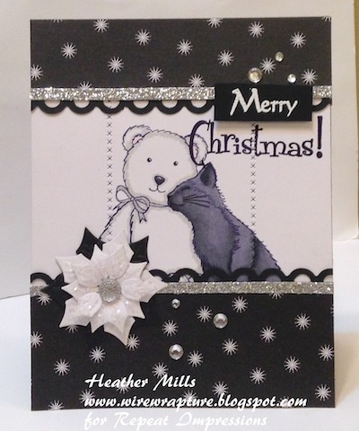 The House That Stamps Built Tic-Tac-Toe Challenge D1119 card by Heather Mills