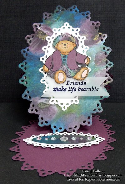 The House That Stamps Built Tic-Tac-Toe Challenge D1119 card by Patti Gilliam