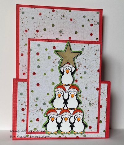 The House That Stamps Built Theme Challenge D2221 ~ Christmas - Favorite Technique creation by Donna Thielker