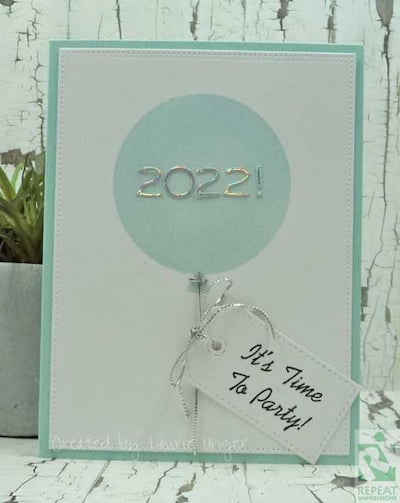 The House That Stamps Built Theme Challenge D2921 ~ New Years creation by Laurie Unger